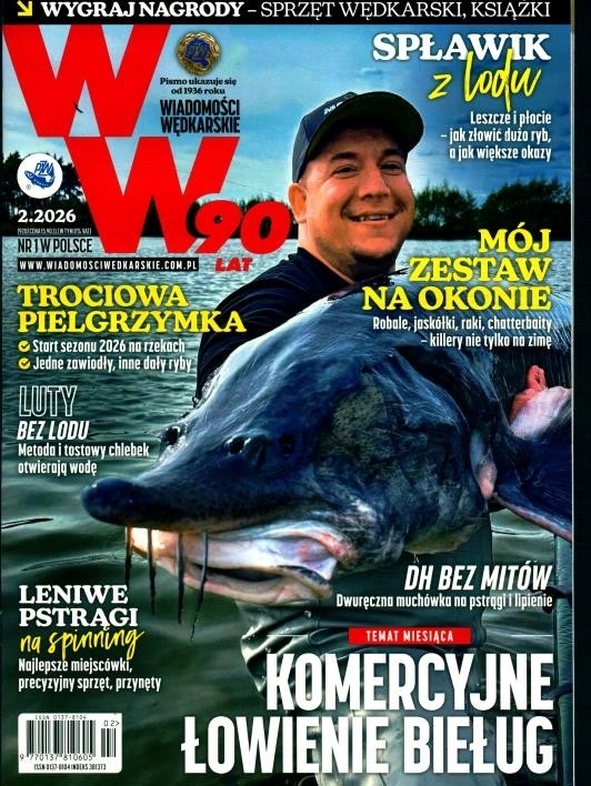 2/2026 WIADOMOŚCI WĘDKARSKIE LENIWE PSTRĄGI ŁOWIENIE BIEŁUG OKONIE