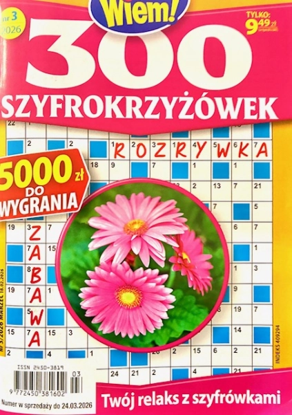 3/2026 300 SZYFRO KRZYŻÓWEK WIEM KRZYŻÓWKI
