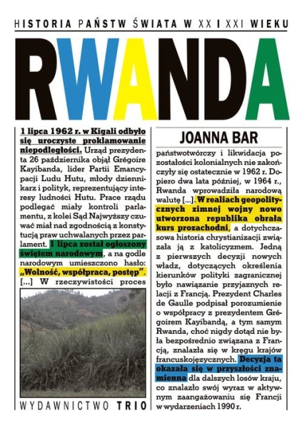 RWANDA HISTORIA PAŃSTW ŚWIATA W XX I XXI WIEKU JOANNA BAR