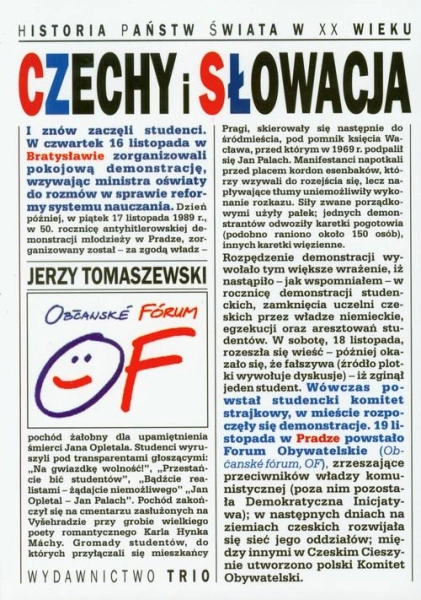 CZECHY I SŁOWACJA HISTORIA PAŃSTW ŚWIATA XX I XXI WIEKU JERZY TOMASZEWSKI