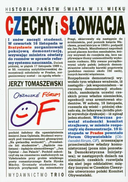 CZECHY I SŁOWACJA HISTORIA PAŃSTW ŚWIATA XX I XXI WIEKU JERZY TOMASZEWSKI