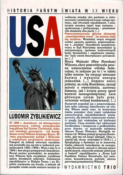 USA HISTORIA PAŃSTW ŚWIATA W XX WIEKU ZYBLIKIEWICZ LUBOMIR