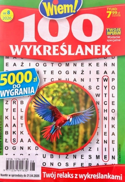 8/2026 100 WYKREŚLANEK WIEM! WYKREŚLANKI