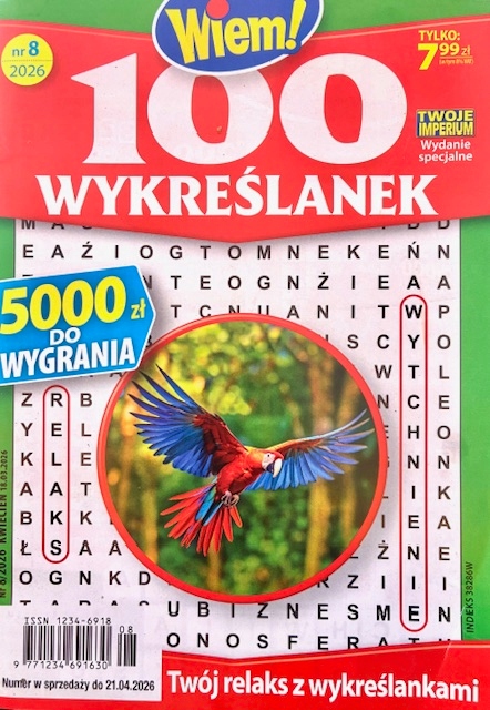 8/2026 100 WYKREŚLANEK WIEM! WYKREŚLANKI