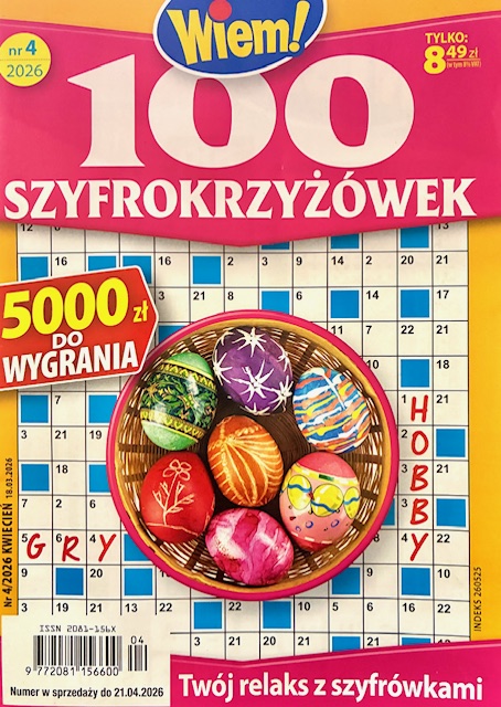 4/2026 100 SZYFROKRZYŻÓWEK WIEM! KRZYŻÓWKI