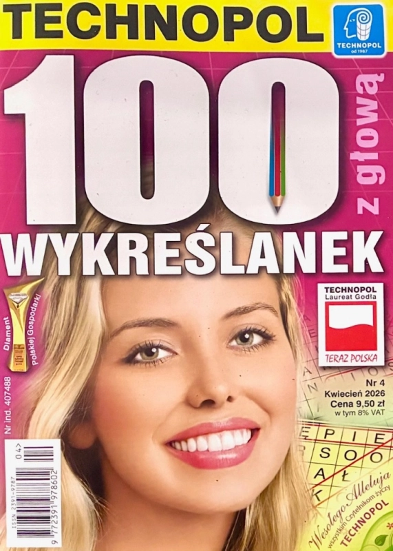4/2026 100 WYKREŚLANEK Z GŁOWĄ KRZYŻÓWKI