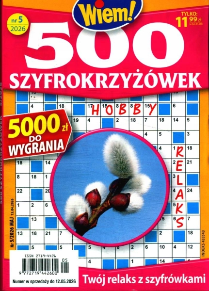 5/2026 500 SZYFROKRZYŻÓWEK WIEM! KRZYŻÓWKI