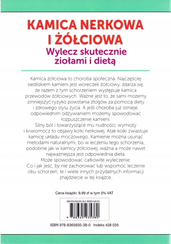 Kamica nerkowa i żółciowa. Wylecz skutecznie ziołami i dietą. Leki z Natury