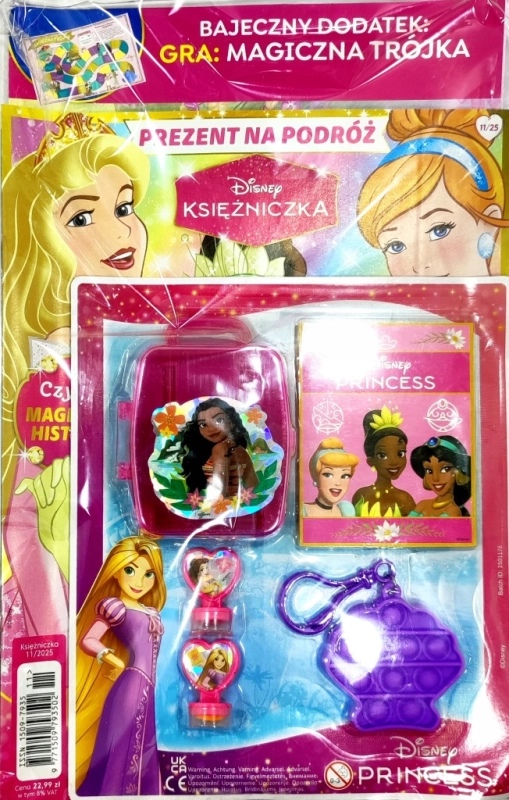 11/2025 DISNEY KSIĘŻNICZKA + ZABAWKI PREZENT NA PODRÓŻ