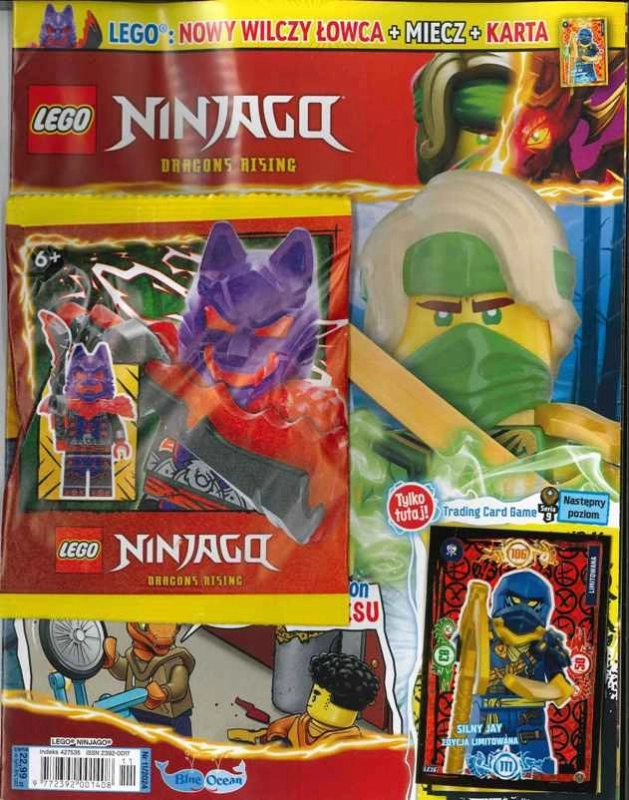 4/2025 LEGO NINJAGO + ZABAWKA NOWY WILCZY ŁOWCA MIECZ + KARTA REEDYCJA11/24