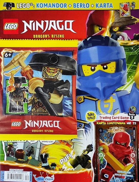 8/2025 LEGO NINJAGO + ZABAWKA KOMANDOR BERŁO + KARTA + KARTA REED 4/24