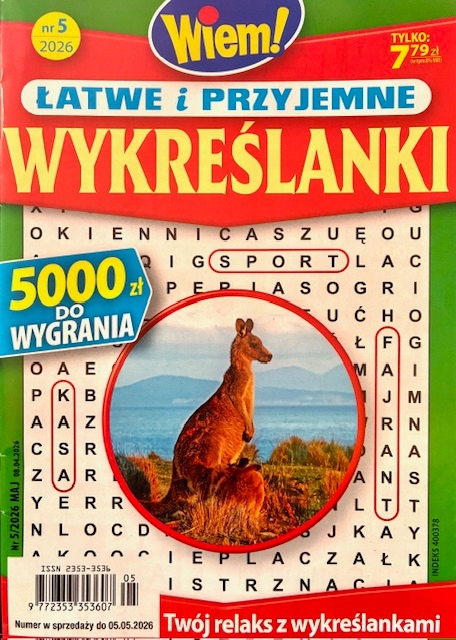 5/2026 ŁATWE I PRZYJEMNE WYKREŚLANKI KRZYŻÓWKI