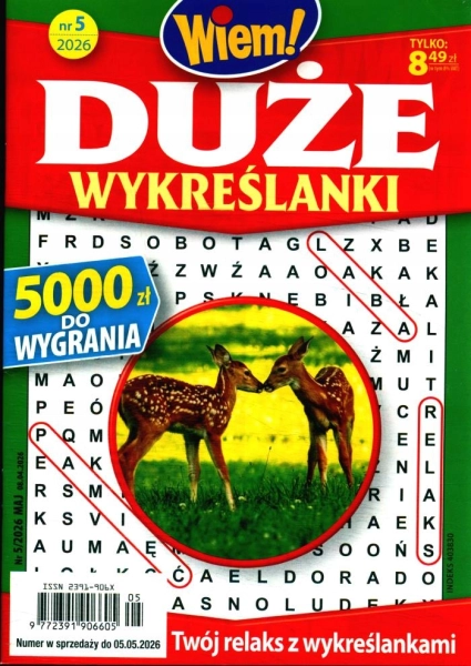 5/2026 DUŻE WYKREŚLANKI KRZYŻÓWKI