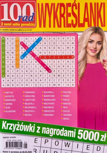 5/2026 100 RAD WYKREŚLANKI DUŻE KRZYŻÓWKI