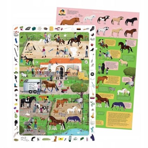 CZUCZU PUZZLE OBSERWACYJNE STADNINA KONI UKŁADANKA 84 EL.