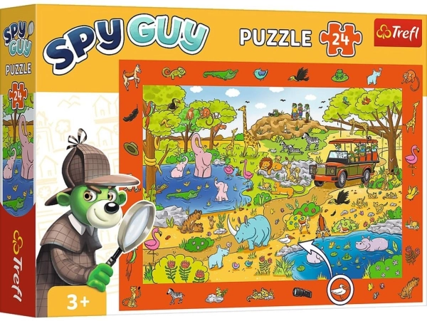 PUZZLE OBSERWACYJNE SPY GUY SAFARI 24 ELEMENTY