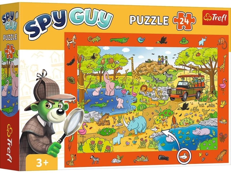PUZZLE OBSERWACYJNE SPY GUY SAFARI 24 ELEMENTY