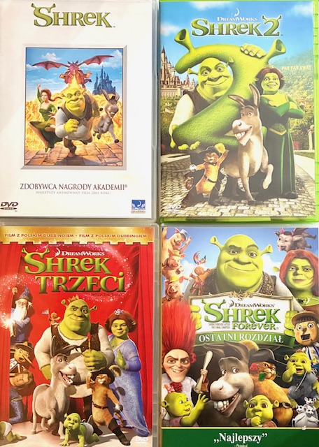 SHREK / SHREK 2 / SHREK TRZECI / SHREK 4 FOREVER 4 DVD