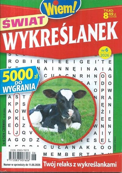 6/2026 ŚWIAT WYKREŚLANEK WIEM! WYKREŚLANEK