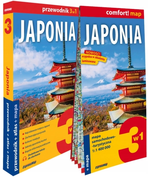JAPONIA 3W1: PRZEWODNIK + ATLAS + MAPA URSZULA STYCZEK-BOYEDE