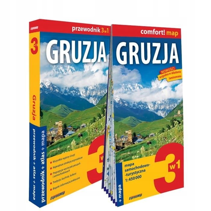 GRUZJA 3W1 PRZEWODNIK + ATLAS + MAPA PRZEWODNIK TURYSTYCZNY