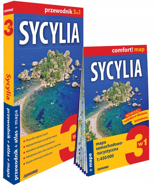 SYCYLIA 3 w 1 PRZEWODNIK + ATLAS + MAPA LAMINOWANA 2026