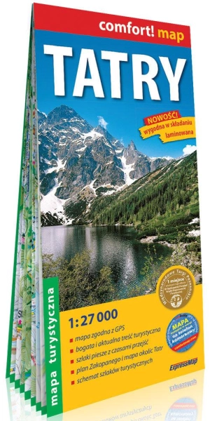 TATRY LAMINOWANA MAPA TURYSTYCZNA 1:27 000