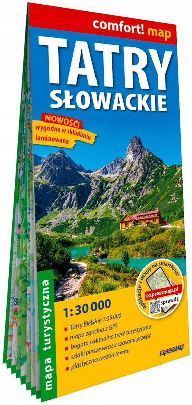 TATRY SŁOWACKIE / TATRY SLOVENSKÉ LAMINOWANA MAPA TURYSTYCZNA 1:30 000