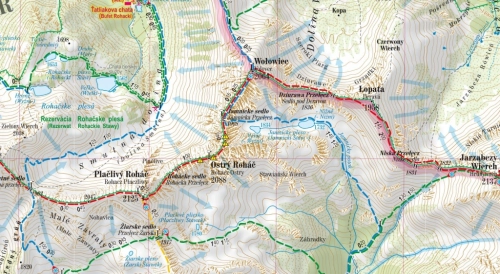 TATRY SŁOWACKIE / TATRY SLOVENSKÉ LAMINOWANA MAPA TURYSTYCZNA 1:30 000
