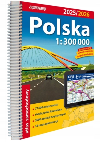 POLSKA ATLAS SAMOCHODOWY 1:300 000