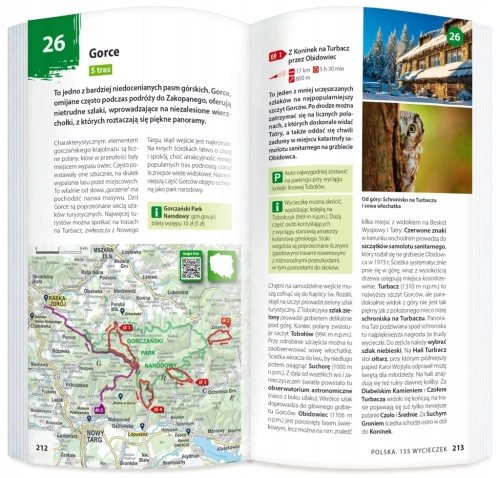 POLSKA 155 WYCIECZEK PIESZO ROWEREM KAJAKIEM 2W1: PRZEWODNIK + MAPA