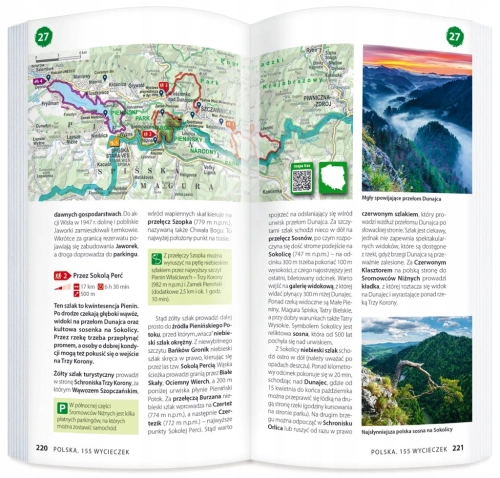 POLSKA 155 WYCIECZEK PIESZO ROWEREM KAJAKIEM 2W1: PRZEWODNIK + MAPA