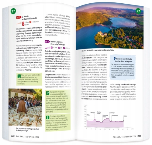 POLSKA 155 WYCIECZEK PIESZO ROWEREM KAJAKIEM 2W1: PRZEWODNIK + MAPA