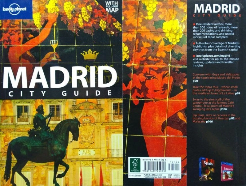 MADRID MADRYT HISZPANIA PRZEWODNIK + MAPA LONELY PLANET