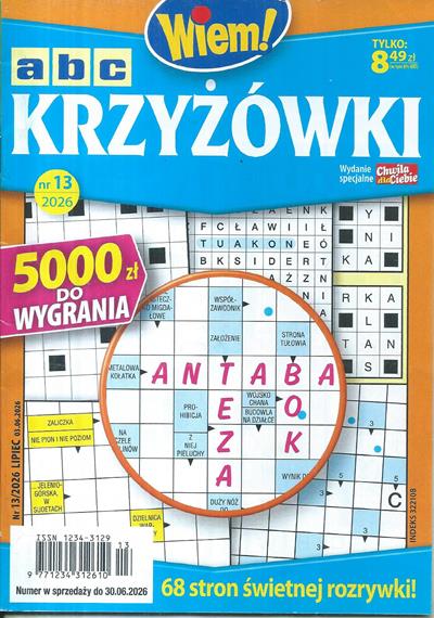 13/2026 ABC KRZYŻÓWKI WIEM! KRZYŻÓWKI