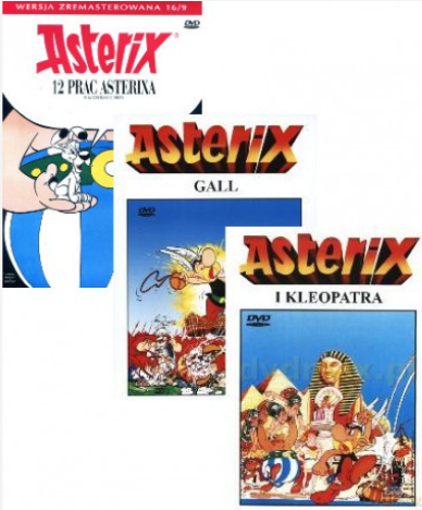 12 PRAC ASTERIXA ASTERIX GALL PAKIET 3 DVD