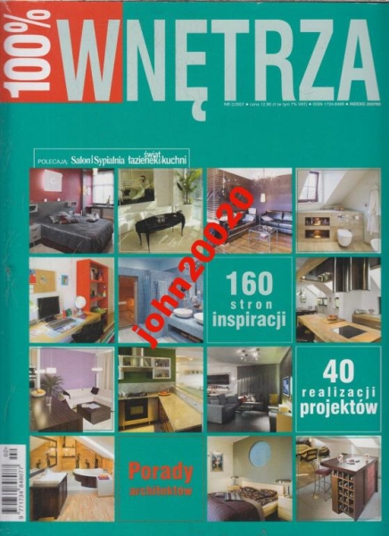2/2007 100 % WNĘTRZA.INSPIRACJE PROJEKTY PORADY