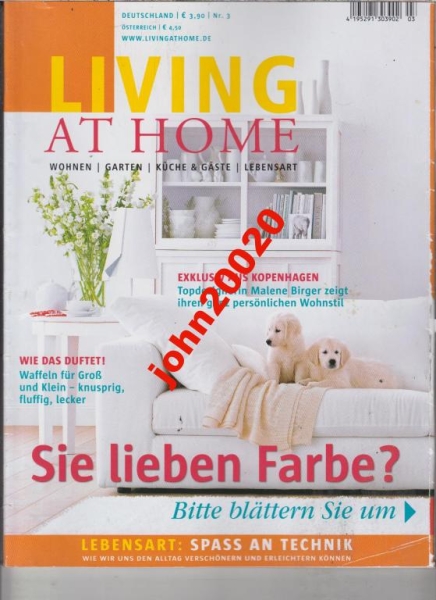 3/2009 LIVING AT HOME.WOHNEN GARTEN KUCHE GASTE