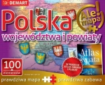 PUZZLE POLSKA WOJEWÓDZTWA I POWIATY ATLAS