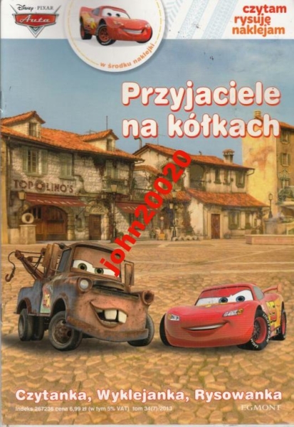 PRZYJACIELE NA KÓŁKACH.DISNEY PIXAR.NAKLEJKI