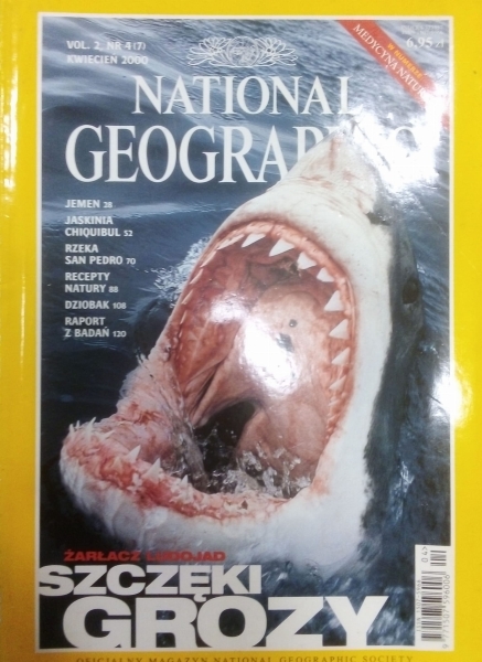 4/2000 NATIONAL GEOGRAPHIC SZCZĘKI GROZY 