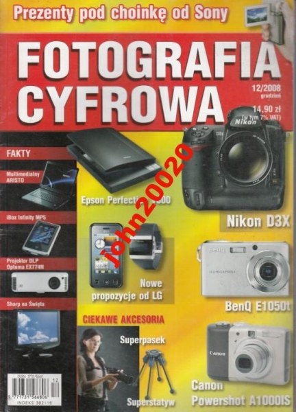 12/2008 FOTOGRAFIA CYFROWA.APARATY SKANERY