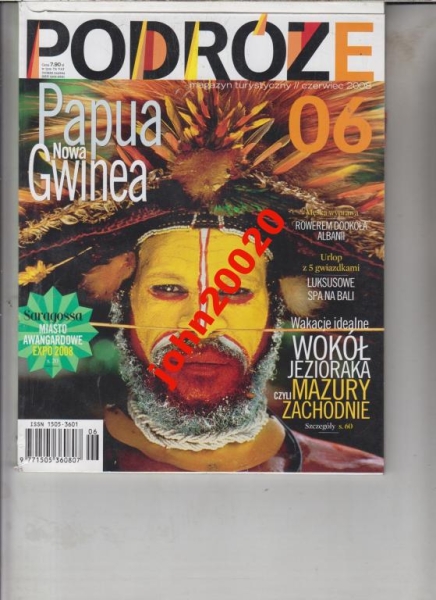 6/2008 PODRÓŻE.PAPUA NOWA GWINEA,MAZURY