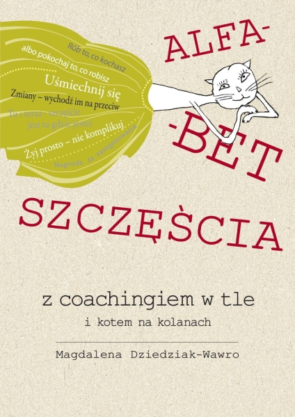 ALFABET SZCZĘŚCIA Z COACHINGIEM W TLE I KOTEM 