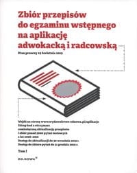 APLIKACJE 2019 TOM 1 I 2 ZBIÓR PRZEPISÓW DO EGZAMINU WSTĘPNEGO NA APLIKACJĘ