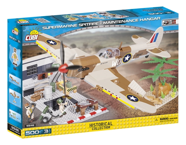 COBI 5546. SMALL ARMY. SUPERMARINE SPITFIRE MK. IX MAINTENANCE HANGAR