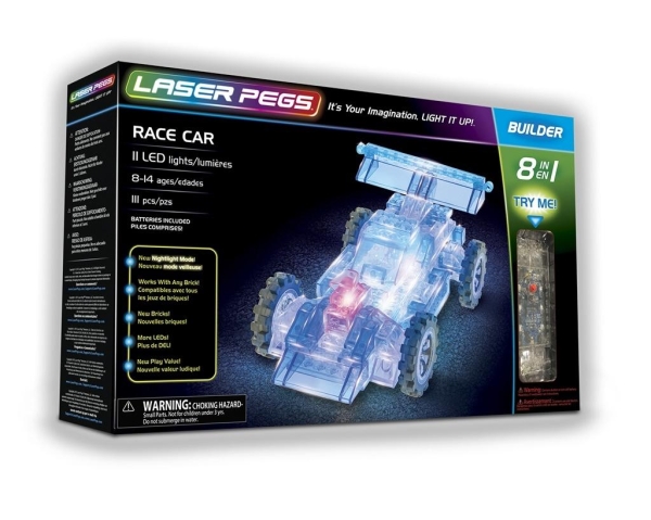 KLOCKI LASER PEGS 8W1. RACE CAR