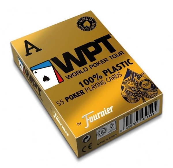KARTY DO GRY FOURNIER WPT 100% PLASTIC ZŁOTA EDYCJA