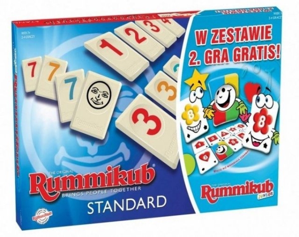 RUMMIKUB 2W1 STANDARD + JUNIOR GRA LOGICZNA RODZINNA 