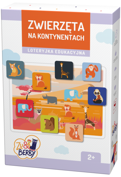 GRA LOTERYJKA EDUKACYJNA ZWIERZĘTA NA KONTYNENTACH
